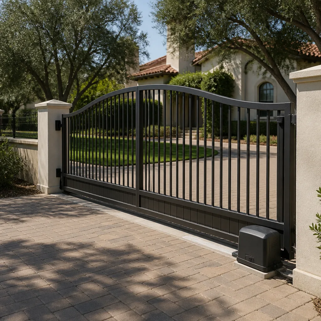 Sliding driveway gates